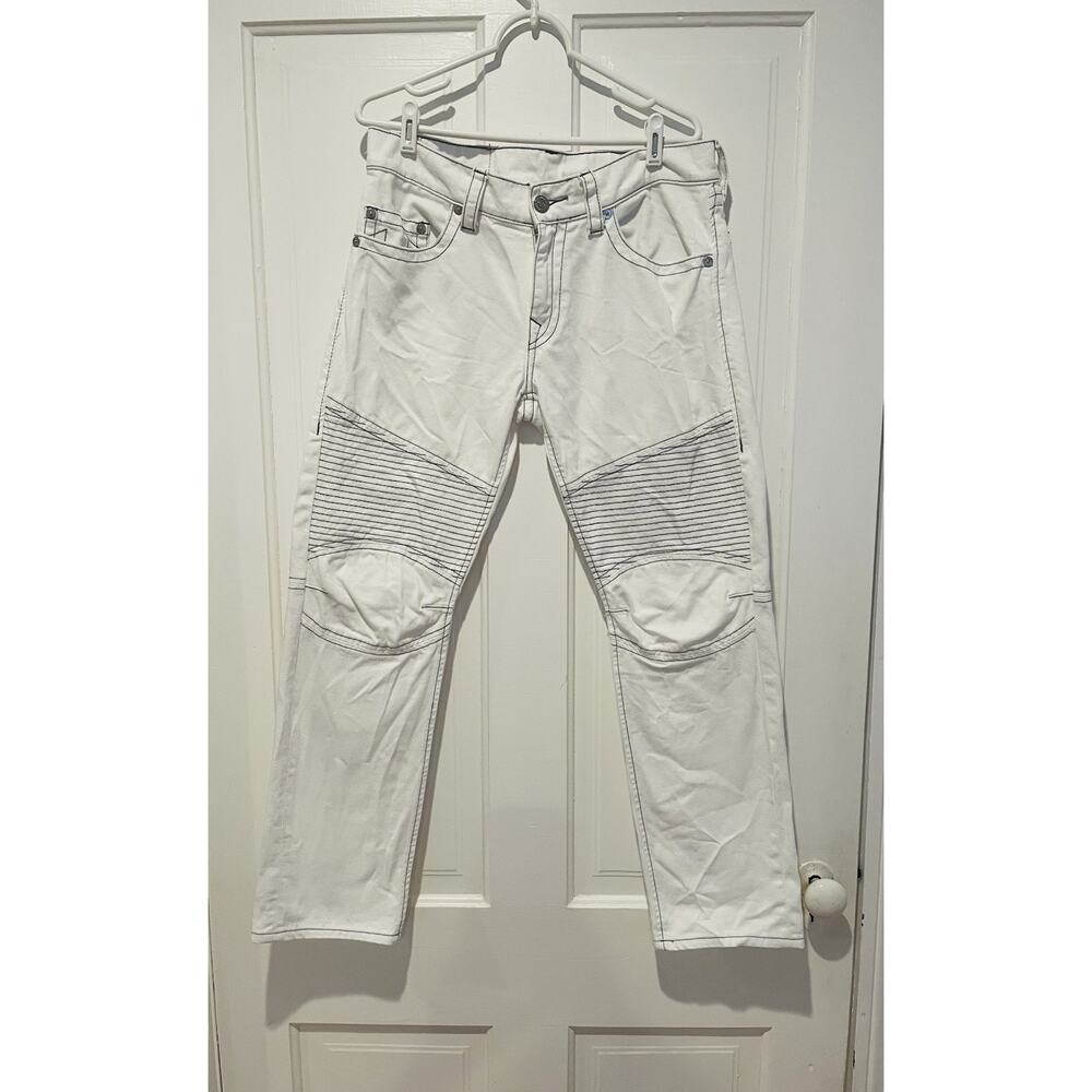True Religion Moto Men's Denim Jeans Pants Size 33 Light Wash